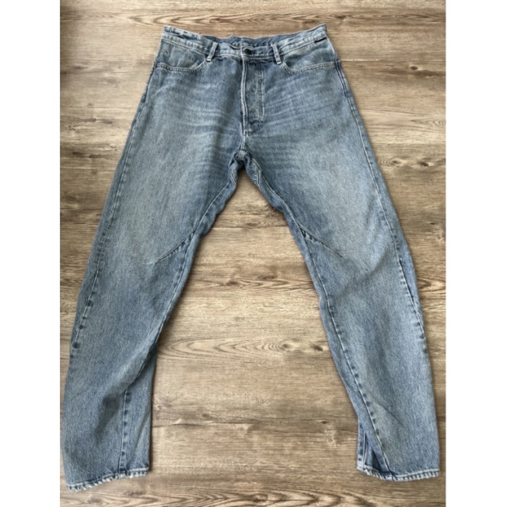 G-Star RAW Arc 3D Jeans Mens 34x32 Blue Relaxed Tapered Twisted Seam Streetwear